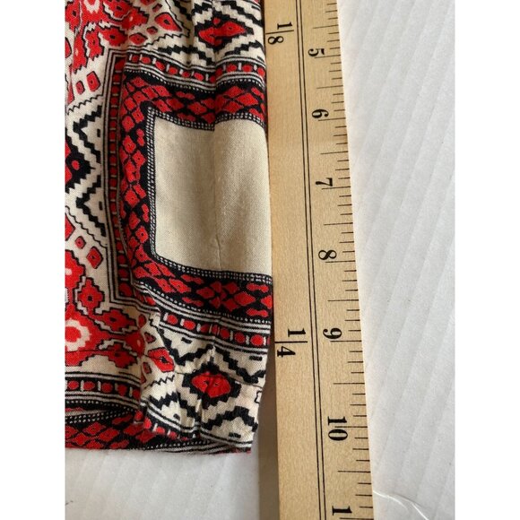 Angie Women's Black and Red Aztec Print Elastic Waistband Shorts Size S Boho - Picture 5 of 7